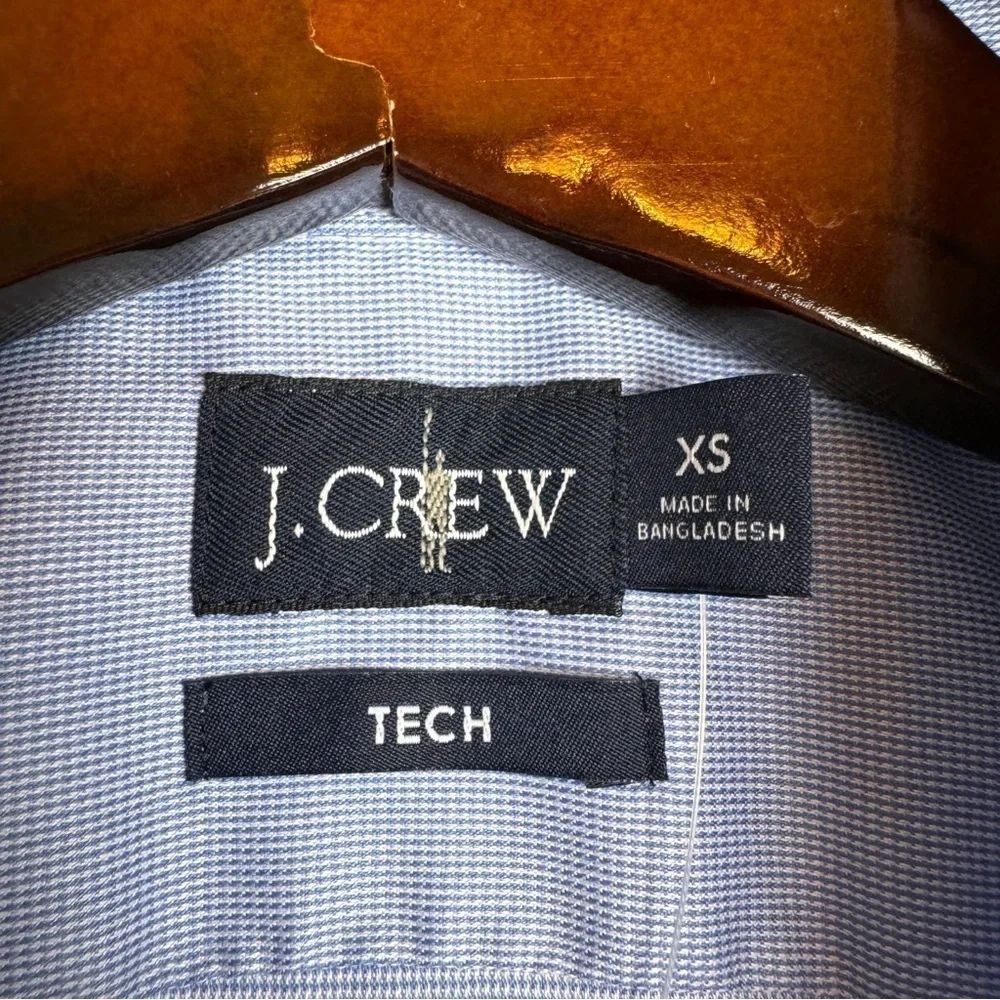 J. Crew Men’s Slim Bowery Performance Stretch Dress Shirt Blue XS NWT